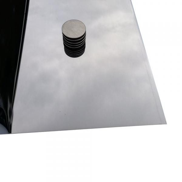 Edelstahlblech Spiegel-Effekt mit Schutzfolie VA, 0,8 mm stark